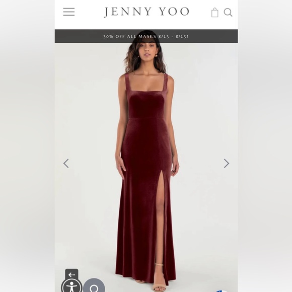 Jenny Yoo Dresses & Skirts - NWT Jenny Yoo Mara Dark Berry Velvet Dress-Sz 4